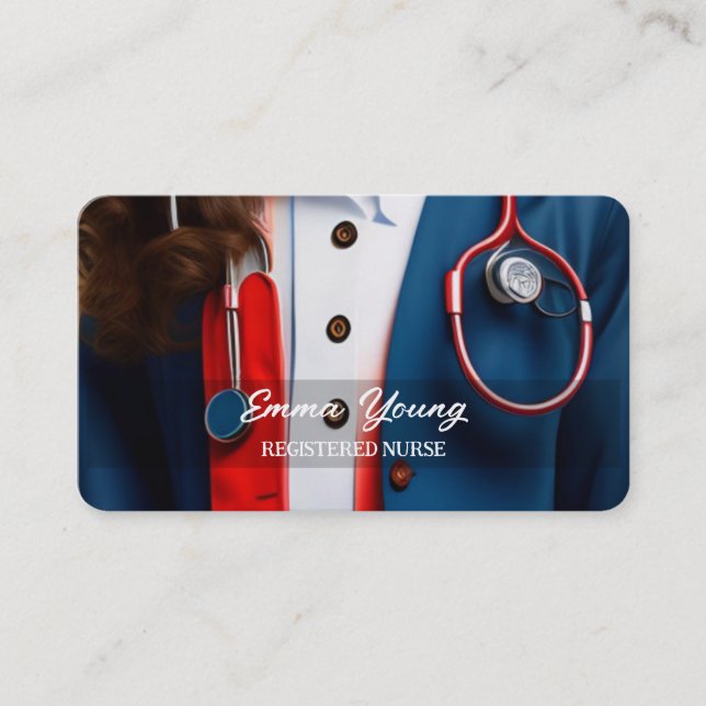 Nurse Caregiver Nursing Business Card (Front)