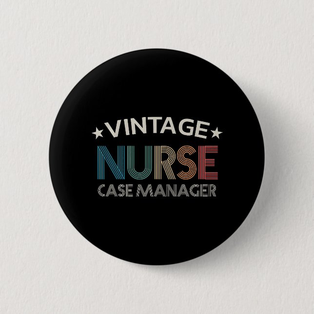 Nurse Case Manager Women 6 Cm Round Badge (Front)