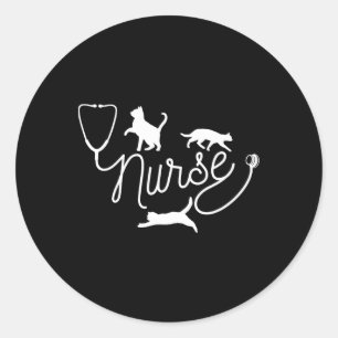 Nurse Cat Mum - Rn Nurse And Cat Lovers  Classic Round Sticker
