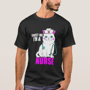 Nurse Cat Stethoscope Nursing Medicine Cna Hospita T-Shirt