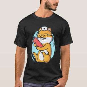 Nurse Cat With Syringe Thanks Frontline Healthcare T-Shirt