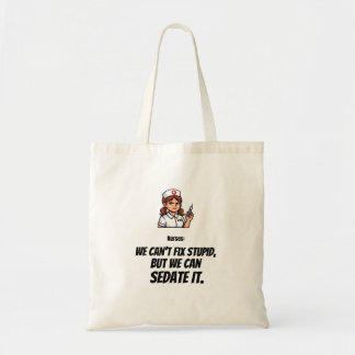 Nurse Character Tote Bag | Healthcare Worker Gift 