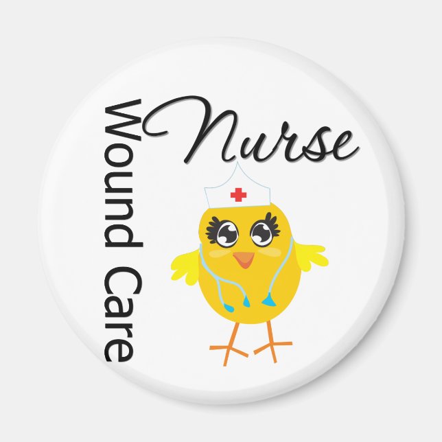 Nurse Chick v1 Wound Care Nurse Magnet (Front)