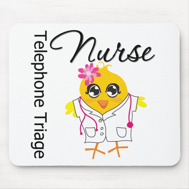 Nurse Chick v2 Telephone Triage Nurse Mouse Pad (Front)