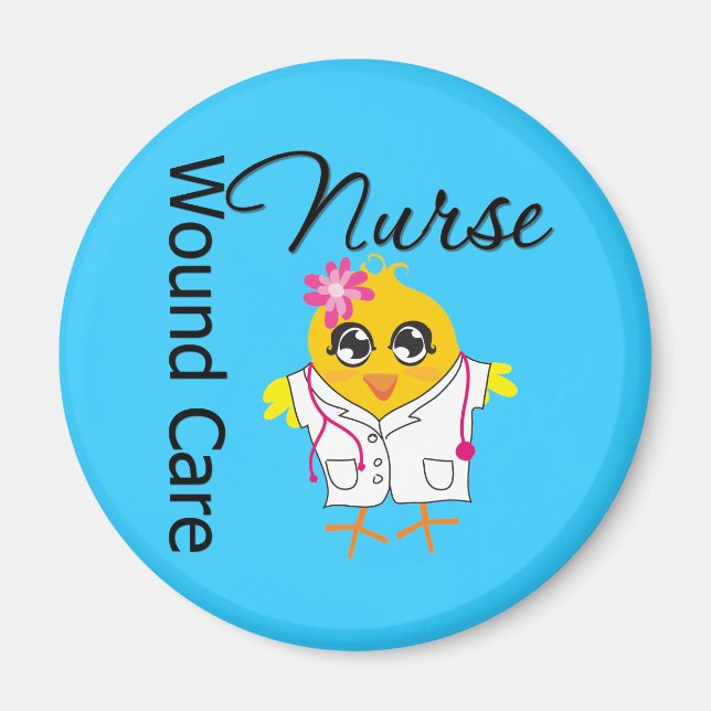 Nurse Chick v2 Wound Care Nurse Magnet (Front)