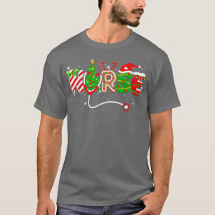 Nurse Christmas 2022 Cute Nurses Xmas Pyjamas PJs T-Shirt
