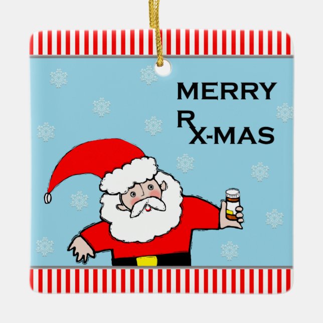 Nurse Christmas Ceramic Tree Decoration (Front)