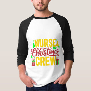 Nurse Christmas Crew Digital Art Design T-Shirt