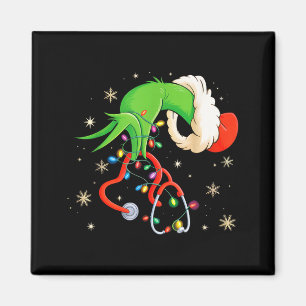 Nurse Christmas Stethoscope Nurses Xmas Santa Wome Magnet