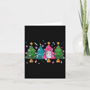Nurse Christmas Stethoscope Nurses Xmas Scrub Top  Card