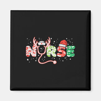 Nurse christmas stethoscope nurses xmas scrub top  magnet