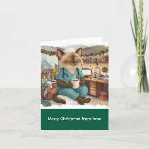 Nurse Christmas time at working place  Card
