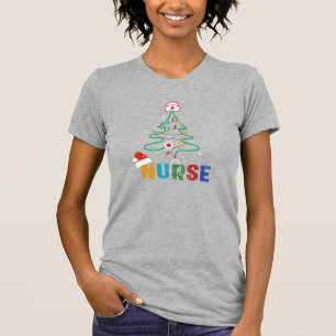Nurse Christmas Tree Nurse Hat T-Shirt
