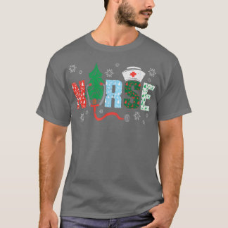 Nurse Christmas Tree Nurses Xmas Pyjamas PJs RN ER T-Shirt
