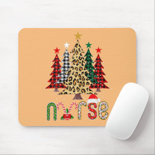 Nurse Christmas Tree Stethoscope RN LPN Scrub Nurs Mouse Pad
