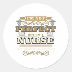Nurse classic round sticker
