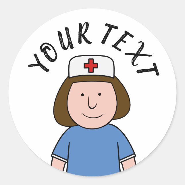 Nurse Classic Round Sticker (Front)