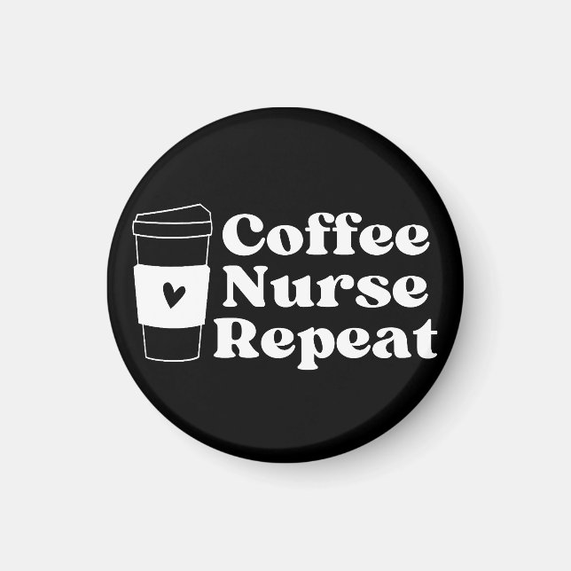 Nurse Coffee Lover Magnet (Front)