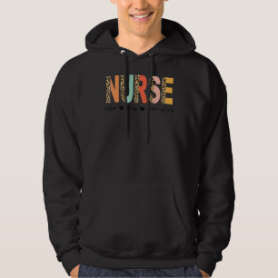 Nurse Coffee Scrubs Rubber Gloves Trendy Half Chee Hoodie