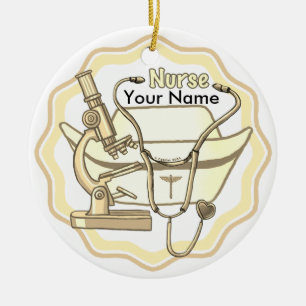 Nurse Collage  Ceramic Tree Decoration