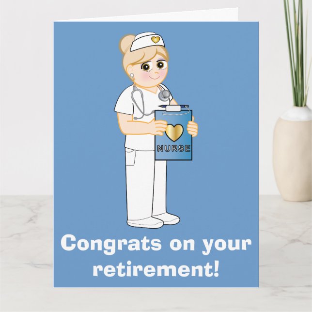 Nurse: Congratulations on Your Retirement Big Card (Front)
