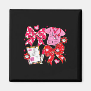 Nurse Coquette Bow Valentine Nurse Rn Pct Cna Girl Magnet
