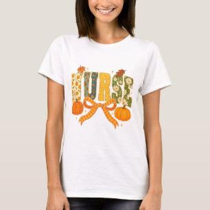 Nurse coquette fall|nurse pumpkin png|nurse fall T-Shirt