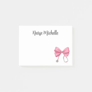 Nurse Coquette Pink Bow Post-it Notes