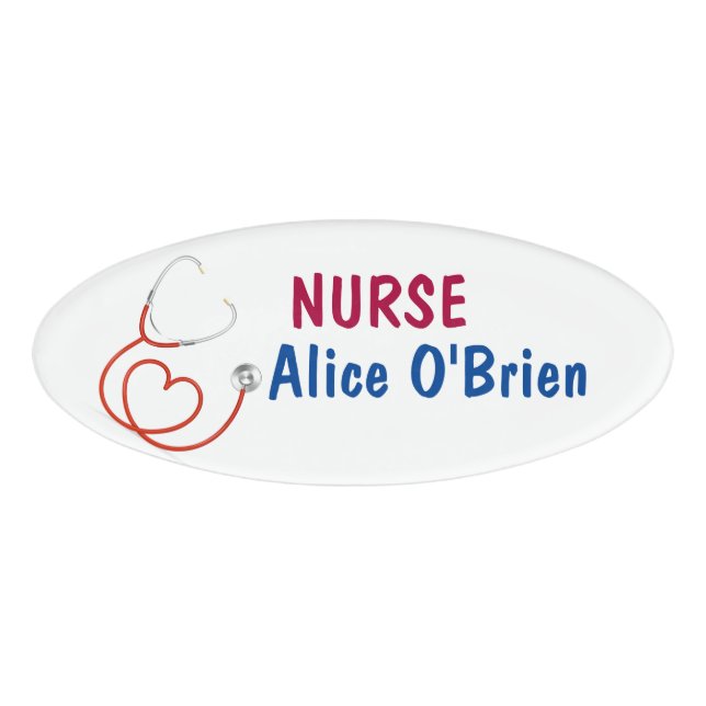 Nurse Custom  Name Tag (Front)