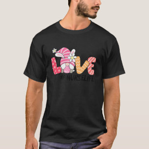 Nurse Cute Gnome Bunny Love Easter Day Christians  T-Shirt