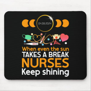Nurse Daily Tasks Vs Total Solar Eclipse Phases 20 Mouse Pad