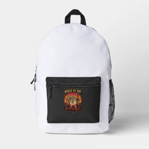 Nurse Day Witch Night Cross Hands Halloween_1 Printed Backpack