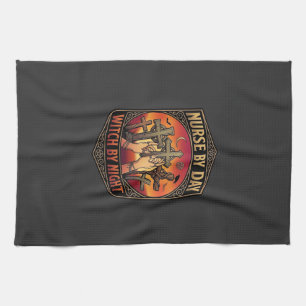 Nurse Day Witch Night Cross Hands Halloween_1 Tea Towel