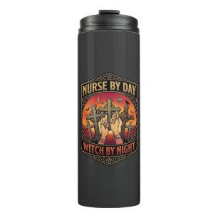 Nurse Day Witch Night Cross Hands Halloween_1 Thermal Tumbler