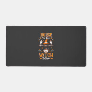 Nurse Day Witch Night Halloween Hat Ghosts Desk Mat