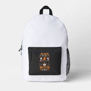 Nurse Day Witch Night Halloween Hat Ghosts Printed Backpack