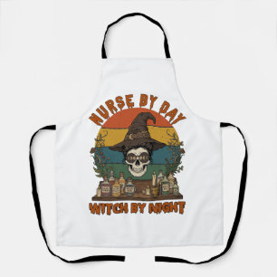 Nurse Day Witch Night Halloween Skull Potions_1 Apron