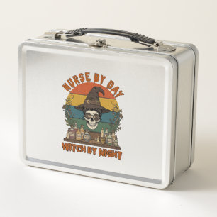 Nurse Day Witch Night Halloween Skull Potions_1 Metal Lunch Box