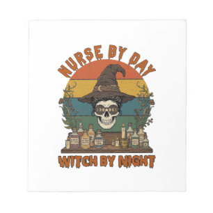 Nurse Day Witch Night Halloween Skull Potions_1 Notepad