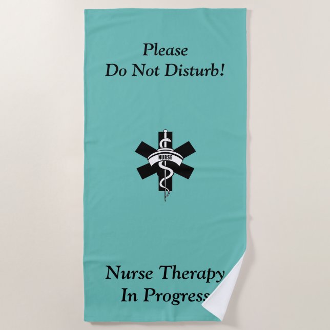 Nurse Dedication Beach Towel (Front)