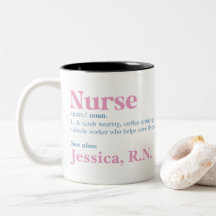Nurse Definition Custom Name Coffee Mug