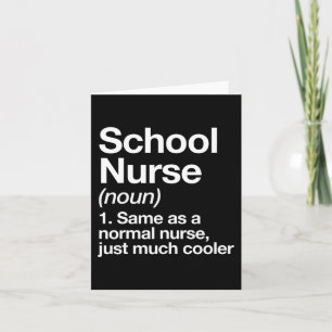 Nurse Definition Funny Back To School First Day  Card