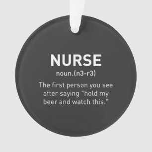 Nurse Definition Funny Registered Nurse Gifts Ornament