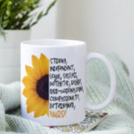 Nurse Definition Yellow Sunflower Essential Worker Coffee Mug<br><div class="desc">This modern design features the definition of a nurse qualities with a yellow sunflower #nurse #giftsfornurses #coffee #coffeemugs #essentialworker #mugs</div>