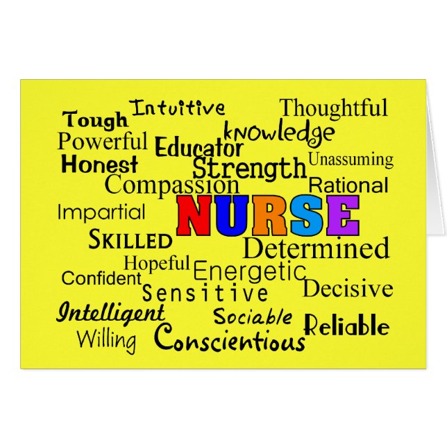 Nurse Describing Words Gifts (Front Horizontal)