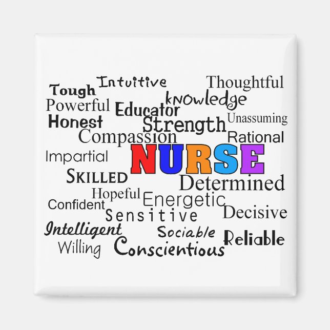 Nurse Describing Words Gifts Magnet (Front)