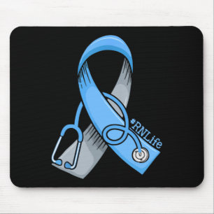 Nurse Diabetes Awareness Blue Ribbon Nursing RN Li Mouse Pad