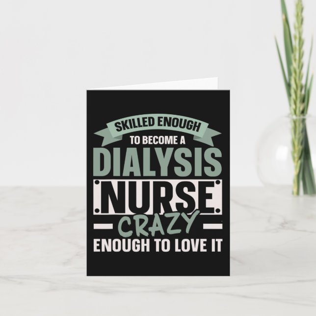 Nurse Dialysis Nurse Medical Kidney Disease 1  Card (Front)