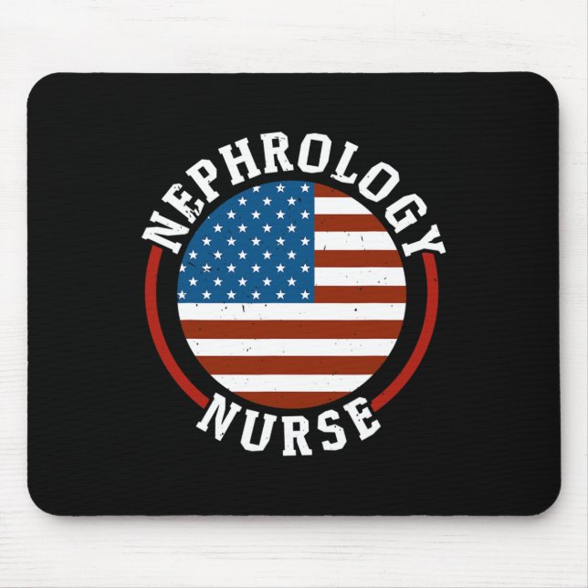 Nurse Dialysis Nurse Medical Kidney Disease Usa  Mouse Pad (Front)