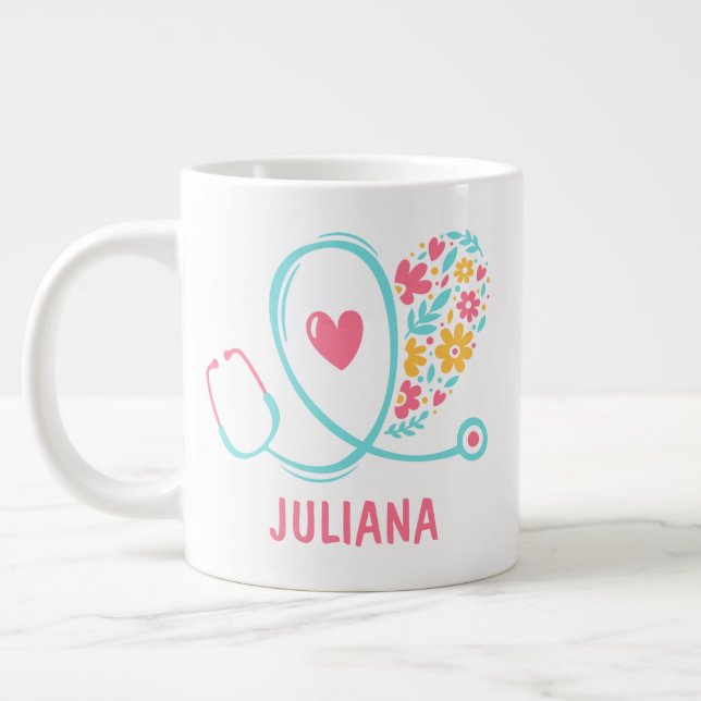 Nurse / Doctor / CNA / RNA Large Coffee Mug (Left)